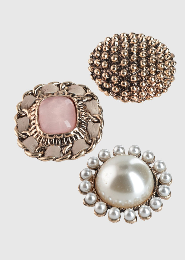 Conjunto de 3 broches 80´s